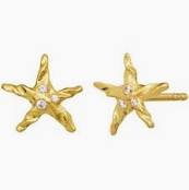 Lana Earrings Gold in der Gruppe Ohrringe / Goldohrringe bei SCANDINAVIAN JEWELRY DESIGN (9875A)