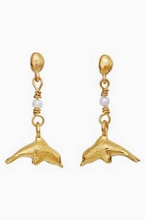 Adella earrings gold in der Gruppe Ohrringe / Perlenohrringe bei SCANDINAVIAN JEWELRY DESIGN (9880A)