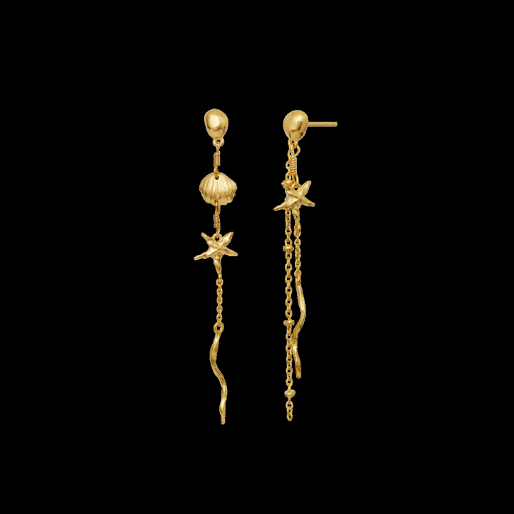 ARUBA Earrings Gold in der Gruppe Ohrringe / Goldohrringe bei SCANDINAVIAN JEWELRY DESIGN (9883A)