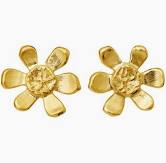 BLOSSOM Earrings Gold in der Gruppe Ohrringe / Goldohrringe bei SCANDINAVIAN JEWELRY DESIGN (9909A)