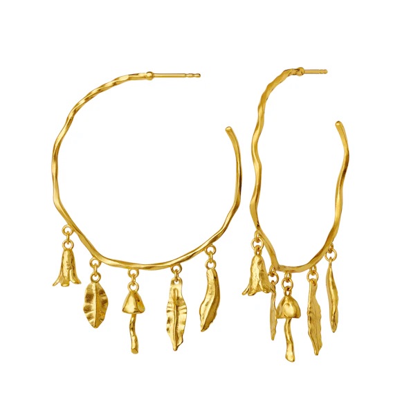 SUMMER Earrings Gold in der Gruppe Ohrringe / Goldohrringe bei SCANDINAVIAN JEWELRY DESIGN (9915A)