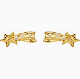 Zeke earrings gold in der Gruppe Ohrringe / Goldohrringe bei SCANDINAVIAN JEWELRY DESIGN (9939A)