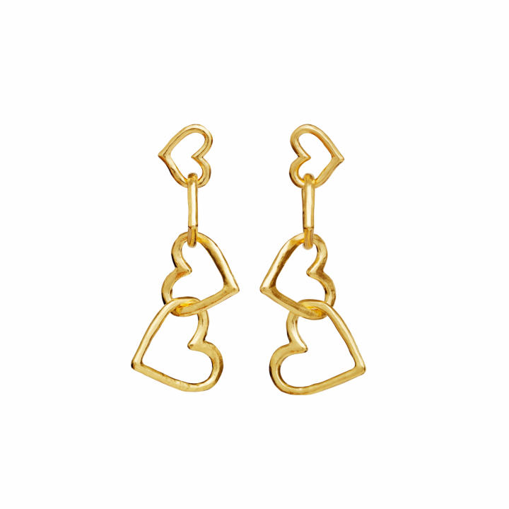 Bonnie Earrings Gold in der Gruppe Ohrringe / Goldohrringe bei SCANDINAVIAN JEWELRY DESIGN (9958A)