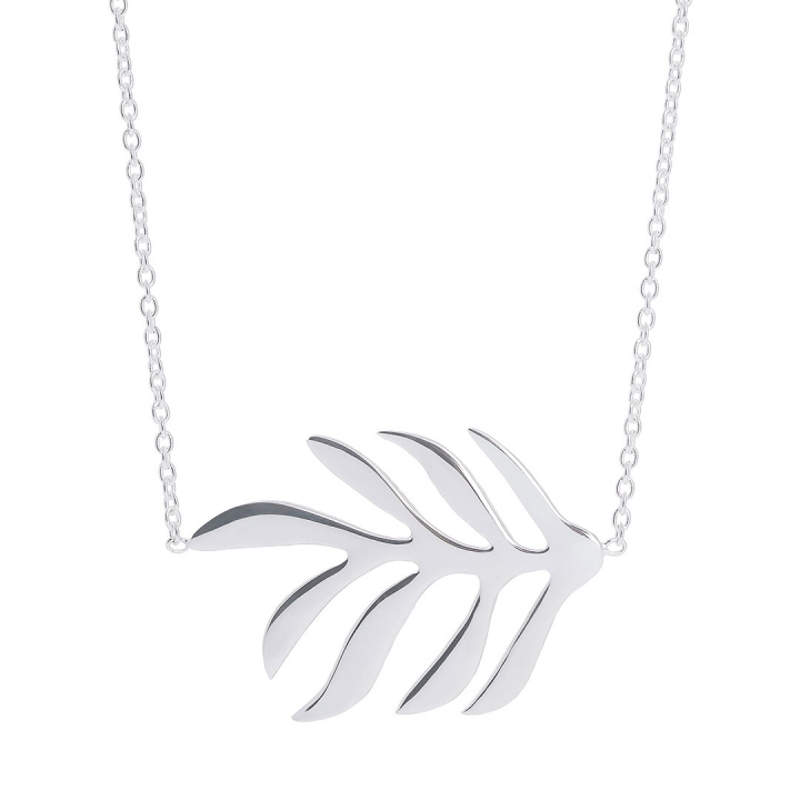 Autumn Leaf necklace Silver in der Gruppe Halsketten / Silberhalsketten bei SCANDINAVIAN JEWELRY DESIGN (ALF-N1L503-S)