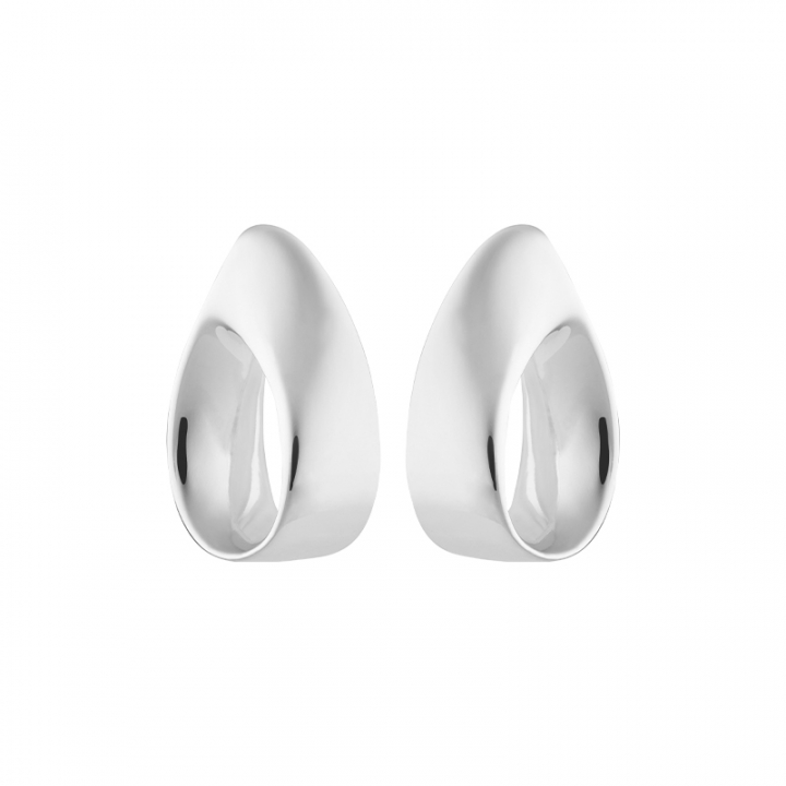 Aqua swirl studs Silber in der Gruppe Ohrringe / Silberohrringe  bei SCANDINAVIAN JEWELRY DESIGN (AQA-E12M00-S)