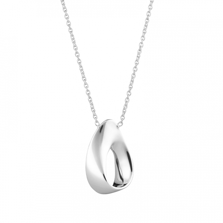 Aqua swirl Halsketten Silber in der Gruppe Halsketten / Silberhalsketten bei SCANDINAVIAN JEWELRY DESIGN (AQA-N22M602-S)