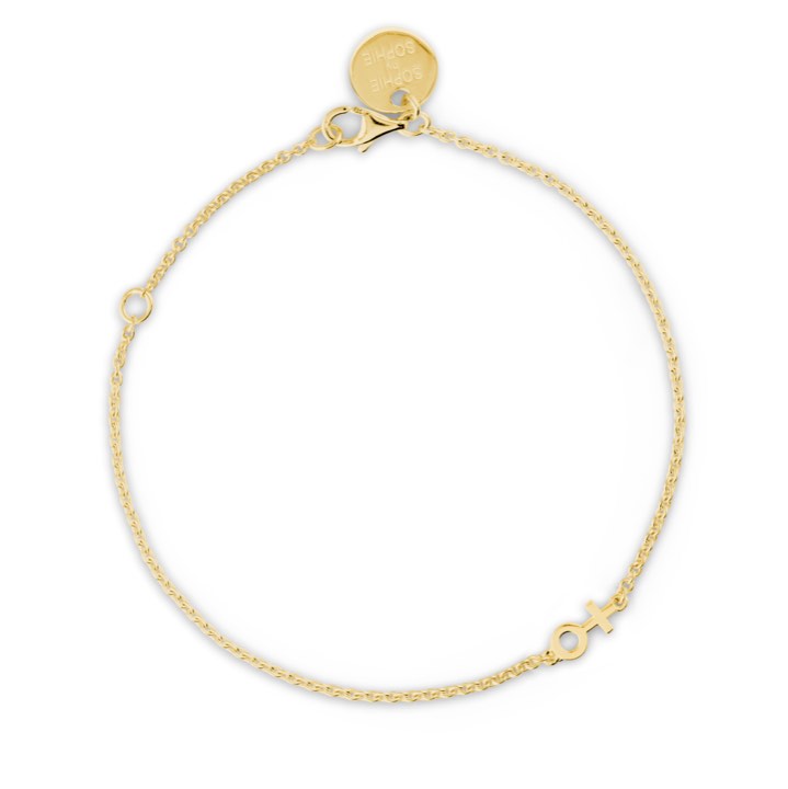 Woman symbol bracelet (gold) in der Gruppe Armbänder / Goldarmbänder bei SCANDINAVIAN JEWELRY DESIGN (B2084GPS0-OS)