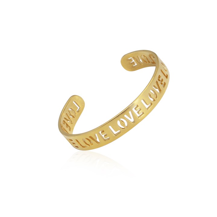 Love Cuff Ohrring (Gold) in der Gruppe Armbänder / Armreifen bei SCANDINAVIAN JEWELRY DESIGN (B2103GPS0-OS)