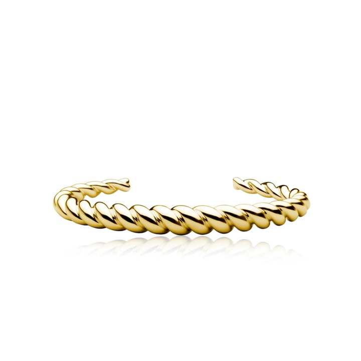 Twisted Cuff (Gold) in der Gruppe Armbänder / Armreifen bei SCANDINAVIAN JEWELRY DESIGN (B2105GPB0-OS)