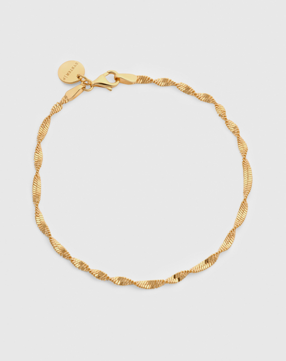 Herringbone Twisted Armbänder Gold in der Gruppe Armbänder / Goldarmbänder bei SCANDINAVIAN JEWELRY DESIGN (BG1271)