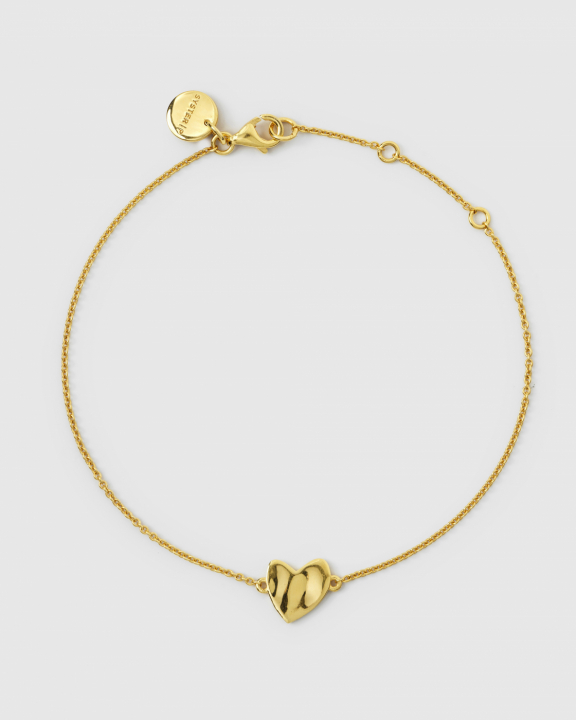 Friends Heart Bracelet Gold in der Gruppe Armbänder / Goldarmbänder bei SCANDINAVIAN JEWELRY DESIGN (BG1291)