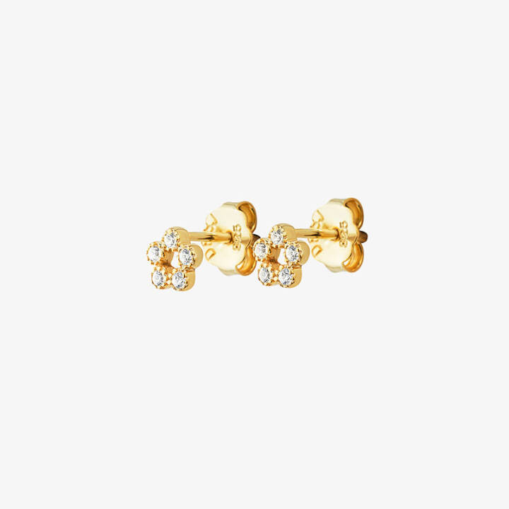 Bliss studs/Ohrring Gold in der Gruppe Ohrringe / Diamantohrringe bei SCANDINAVIAN JEWELRY DESIGN (BLS-E1S00D-G)