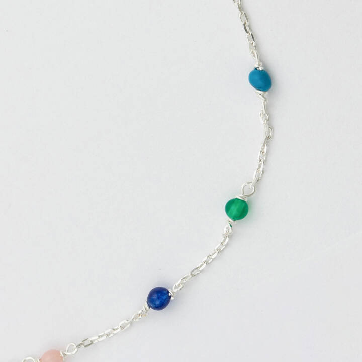 Santa Monica Multicolour Bracelet Silber in der Gruppe Armbänder / Silberarmbänder bei SCANDINAVIAN JEWELRY DESIGN (BS1253)