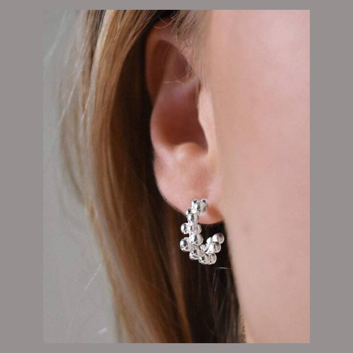 Product Image for DRAKENBERG SJÖLIN Drops small hoops Silber