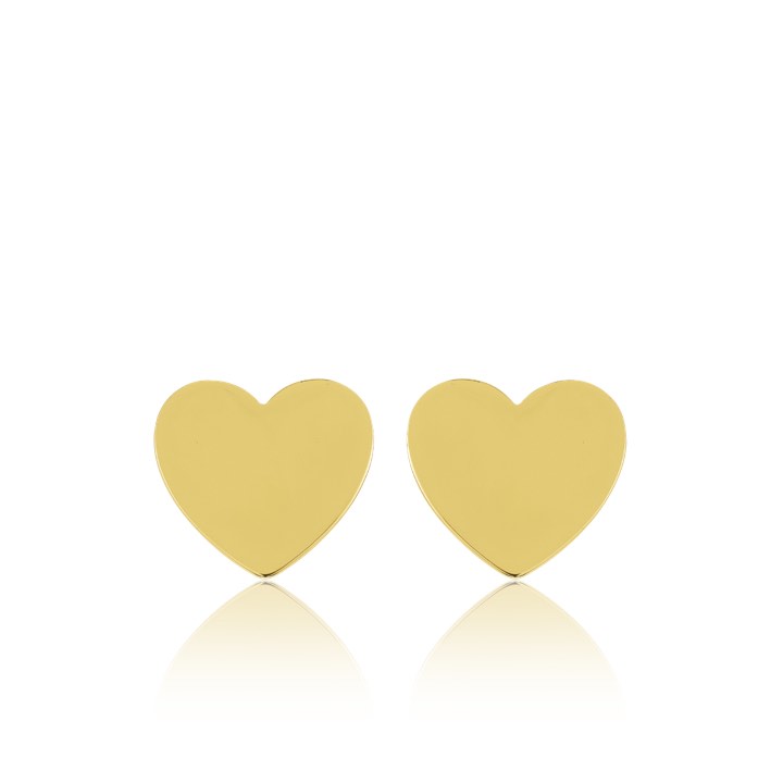 Heart Mini Studs Ohrring (Gold) in der Gruppe Ohrringe / Goldohrringe bei SCANDINAVIAN JEWELRY DESIGN (E1451GPS0-OS)