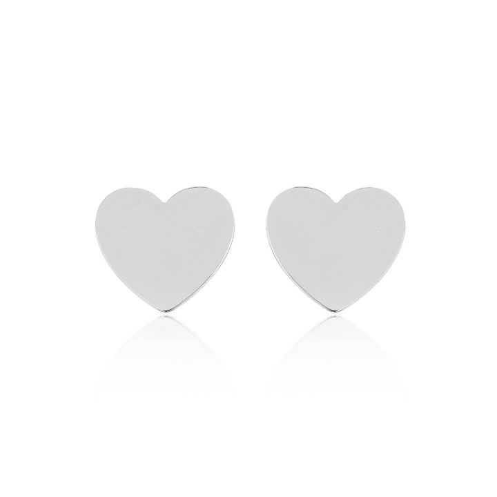 Heart Mini Studs Ohrring (Silber) in der Gruppe Ohrringe / Silberohrringe  bei SCANDINAVIAN JEWELRY DESIGN (E1451RHS0-OS)