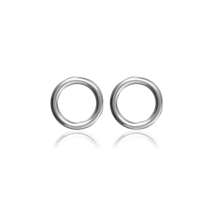 Circle Studs Ohrring (Silber) in der Gruppe Ohrringe / Silberohrringe  bei SCANDINAVIAN JEWELRY DESIGN (E1803RHS0-OS)