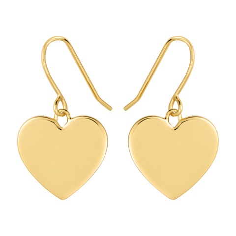 Heart Hook Ohrring (Gold) in der Gruppe Ohrringe / Goldohrringe bei SCANDINAVIAN JEWELRY DESIGN (E2102GPS0-OS)