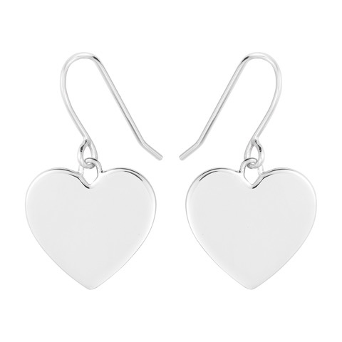 Heart Hook Ohrring (Silber) in der Gruppe Ohrringe / Silberohrringe  bei SCANDINAVIAN JEWELRY DESIGN (E2102RHS0-OS)