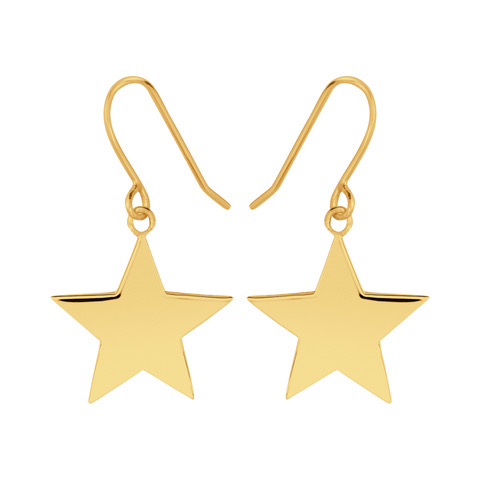 Star Hook Ohrring (Gold) in der Gruppe Ohrringe / Goldohrringe bei SCANDINAVIAN JEWELRY DESIGN (E2103GPS0-OS)