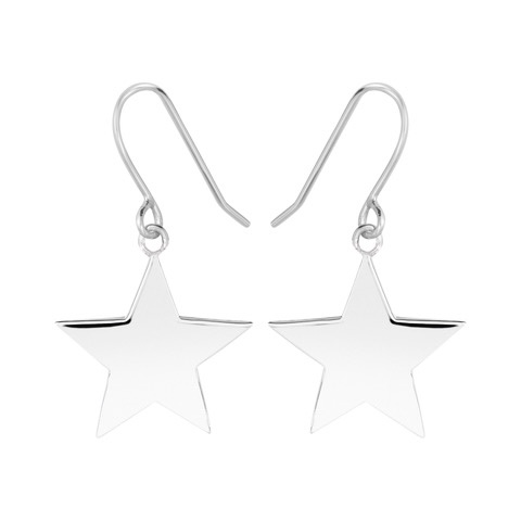 Star Hook Ohrring (Silber) in der Gruppe Ohrringe / Silberohrringe  bei SCANDINAVIAN JEWELRY DESIGN (E2103RHS0-OS)