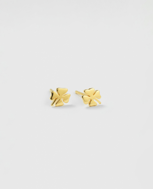 Bring Me Luck Stud Earrings Gold in der Gruppe Ohrringe / Goldohrringe bei SCANDINAVIAN JEWELRY DESIGN (EG1250)