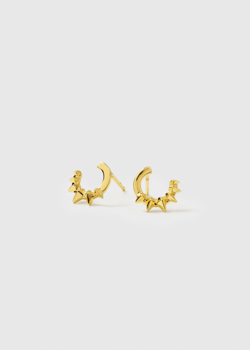 Uma Circle Earrings Gold in der Gruppe Ohrringe / Goldohrringe bei SCANDINAVIAN JEWELRY DESIGN (EG1270)