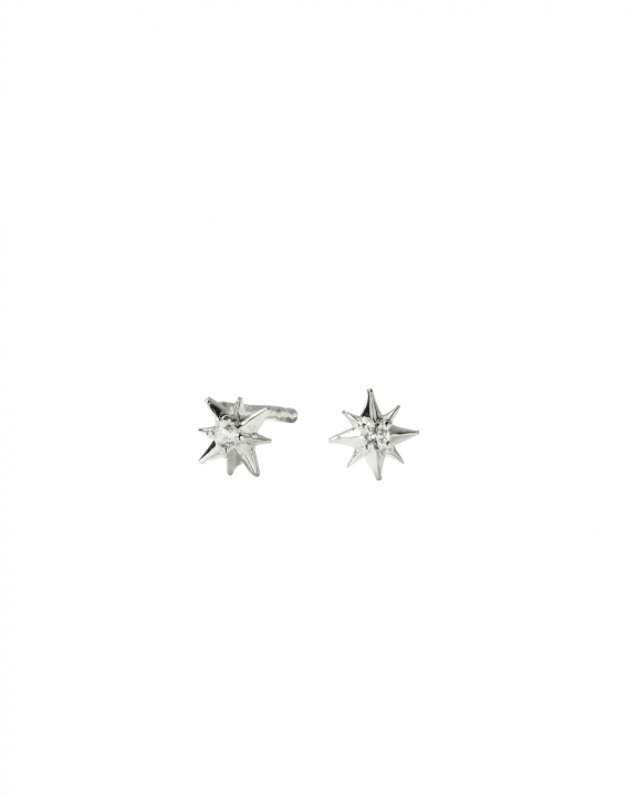 North Star Studs Earrings Silver in der Gruppe Ohrringe / Silberohrringe  bei SCANDINAVIAN JEWELRY DESIGN (ES1215)