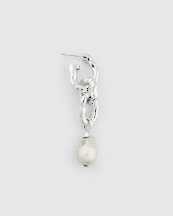 Mary Long Single Earring Silver in der Gruppe Ohrringe / Perlenohrringe bei SCANDINAVIAN JEWELRY DESIGN (ES1273)