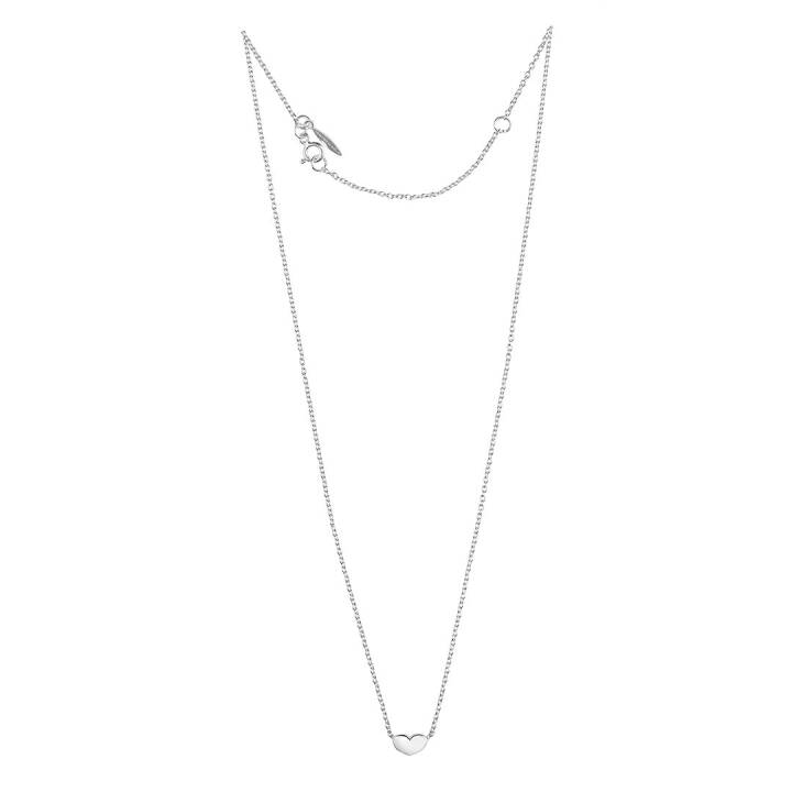 Loving heart medium single long Halsketten Silber in der Gruppe Halsketten / Silberhalsketten bei SCANDINAVIAN JEWELRY DESIGN (LHT-N2M701-S)