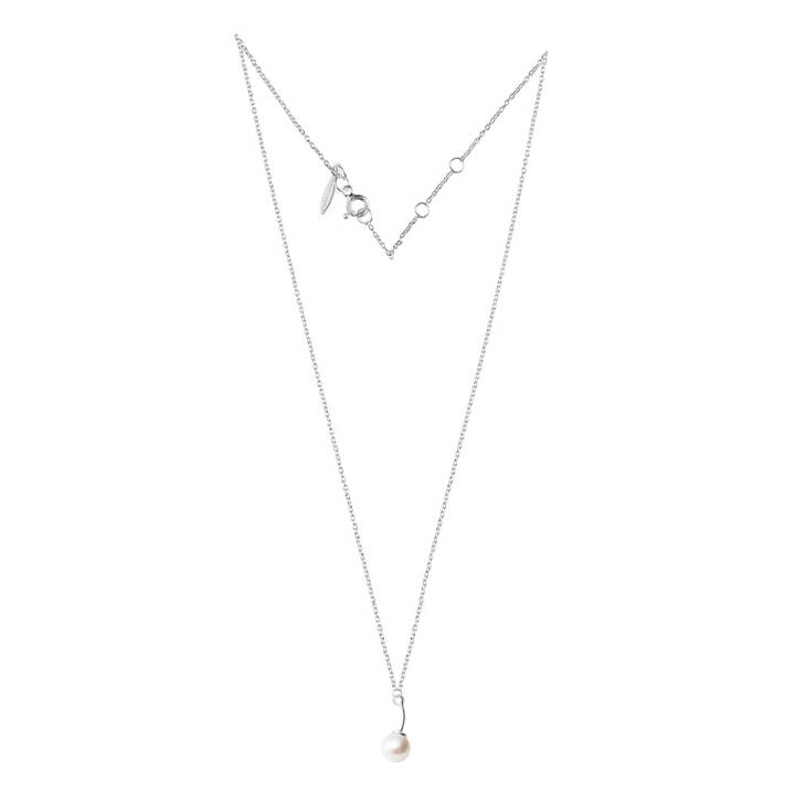 Le pearl single Halsketten Silber in der Gruppe Halsketten / Silberhalsketten bei SCANDINAVIAN JEWELRY DESIGN (LPL-N1M451-S)