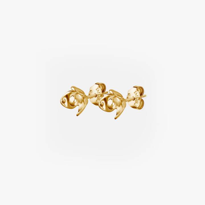 Lotus Ohrring Gold in der Gruppe Ohrringe / Goldohrringe bei SCANDINAVIAN JEWELRY DESIGN (LTS-E1S000-G)