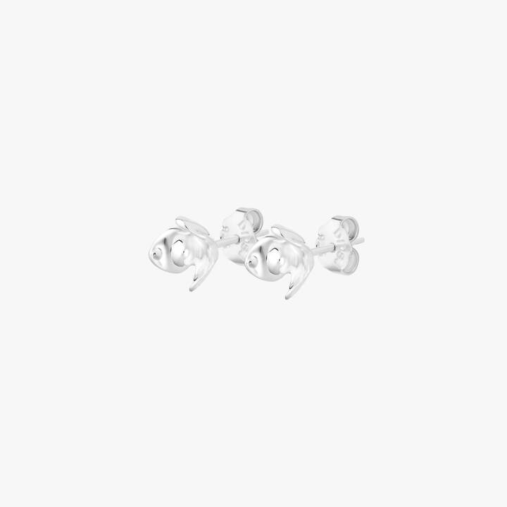 Lotus Ohrring Silber in der Gruppe Ohrringe / Silberohrringe  bei SCANDINAVIAN JEWELRY DESIGN (LTS-E1S000-S)