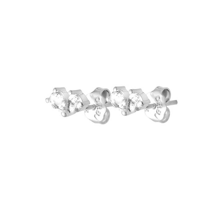 Love Heart Ohrring Silber in der Gruppe Ohrringe / Silberohrringe  bei SCANDINAVIAN JEWELRY DESIGN (LVE-E13000-S)