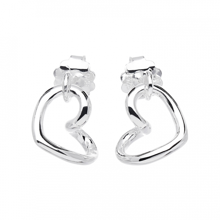 Love Vibe studs Earrings Silver in der Gruppe Ohrringe / Silberohrringe  bei SCANDINAVIAN JEWELRY DESIGN (LVE-E14M00-S)