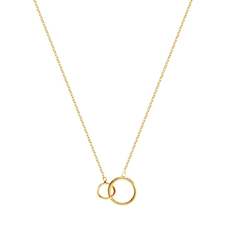 Mini Circle Halsketten (Gold) 40-45 cm in der Gruppe Halsketten / Goldhalsketten bei SCANDINAVIAN JEWELRY DESIGN (N1458GPS0-OS)