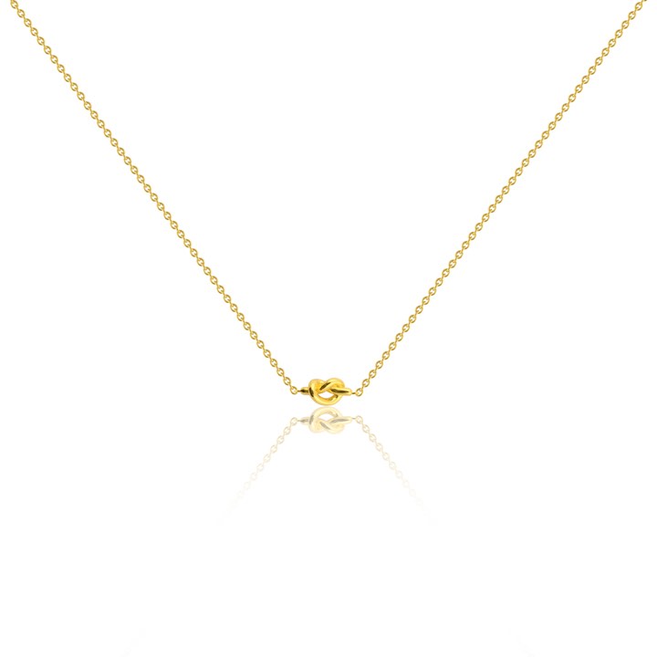 Knot Halsketten (Gold) 40-45 cm in der Gruppe Halsketten / Goldhalsketten bei SCANDINAVIAN JEWELRY DESIGN (N1588GPS0-OS)