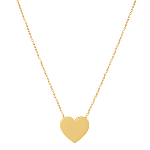 Heart Large Halsketten (Gold) 42 cm in der Gruppe Halsketten / Goldhalsketten bei SCANDINAVIAN JEWELRY DESIGN (N2103GPS0-OS)