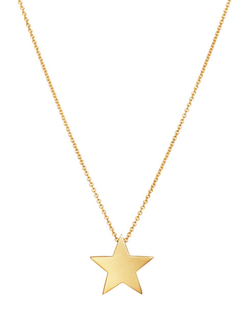 Star Large Halsketten (Gold) 42 cm in der Gruppe Halsketten / Goldhalsketten bei SCANDINAVIAN JEWELRY DESIGN (N2104GPS0-OS)