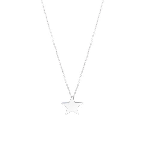 Star Large Halsketten (Silber) 42 cm in der Gruppe Halsketten / Silberhalsketten bei SCANDINAVIAN JEWELRY DESIGN (N2104RHS0-OS)