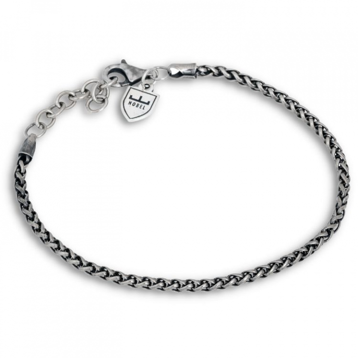 Product Image for NOBEL by BILLGREN SilverBracelet Oxiderat flätat,5+3cm
