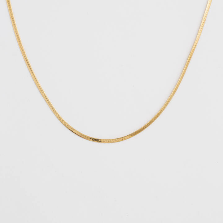 Herringbone Choker Halsketten Gold in der Gruppe Halsketten / Goldhalsketten bei SCANDINAVIAN JEWELRY DESIGN (NG1284)