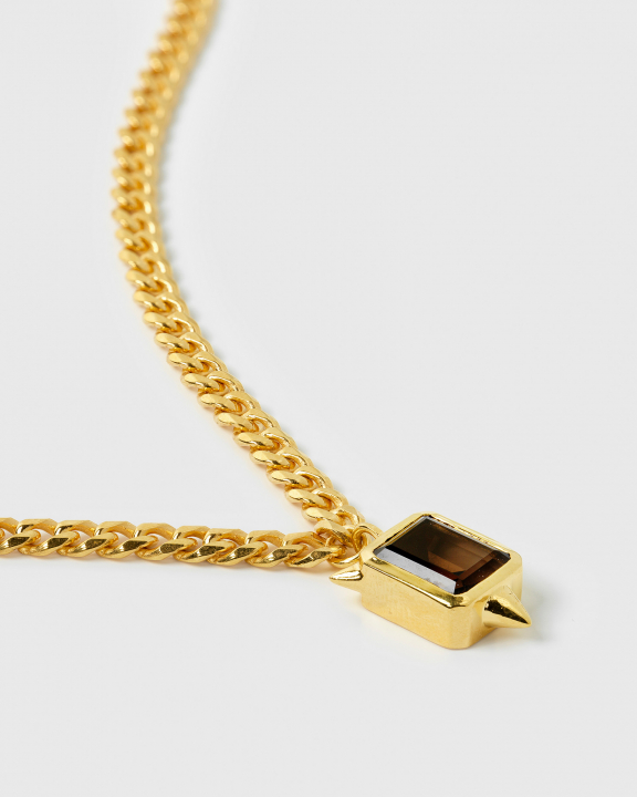 Drama Necklace Gold in der Gruppe Halsketten / Goldhalsketten bei SCANDINAVIAN JEWELRY DESIGN (NG1389)