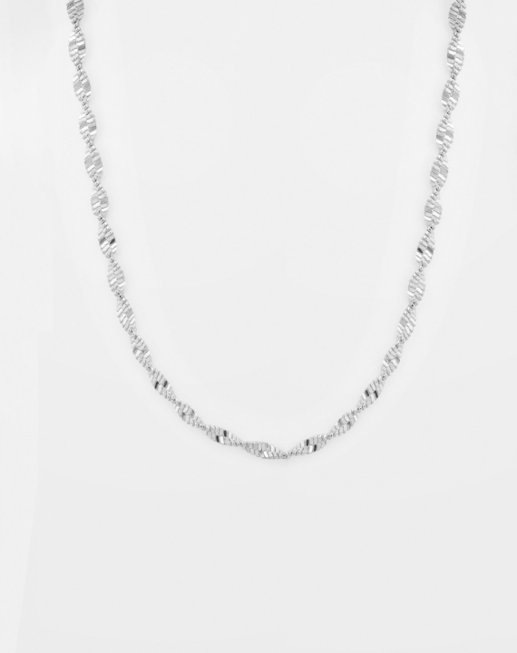Herringbone Twisted Halsketten Silber in der Gruppe Halsketten / Silberhalsketten bei SCANDINAVIAN JEWELRY DESIGN (NS1384)