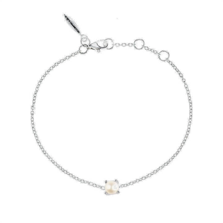 Petite Pearl Armbänder Silber in der Gruppe Armbänder / Silberarmbänder bei SCANDINAVIAN JEWELRY DESIGN (PPL-B1M181-S)