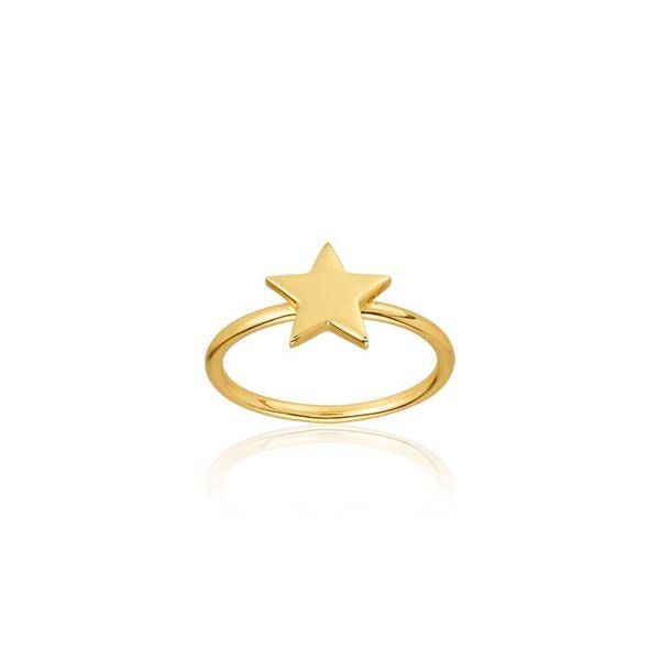 Star Ring (Gold) in der Gruppe Ringe bei SCANDINAVIAN JEWELRY DESIGN (R2103GPS0)