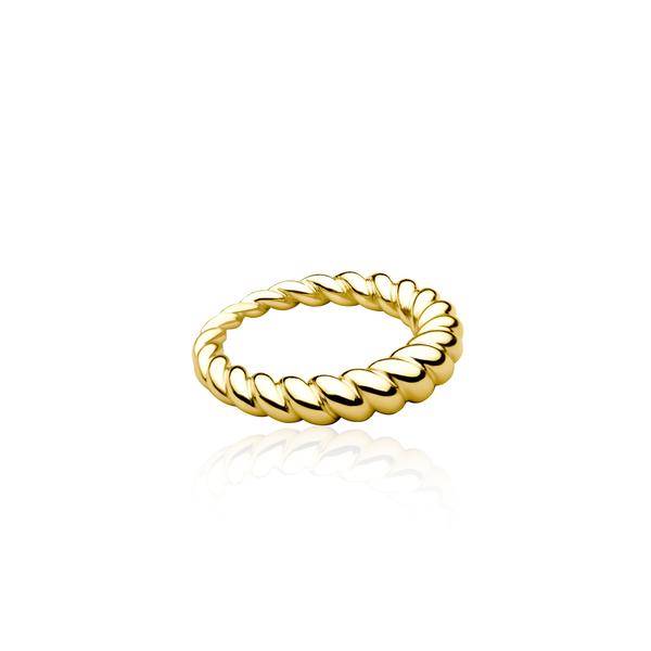 Twisted Ring (Gold) in der Gruppe Ringe / Goldringe bei SCANDINAVIAN JEWELRY DESIGN (R2107GPS0)