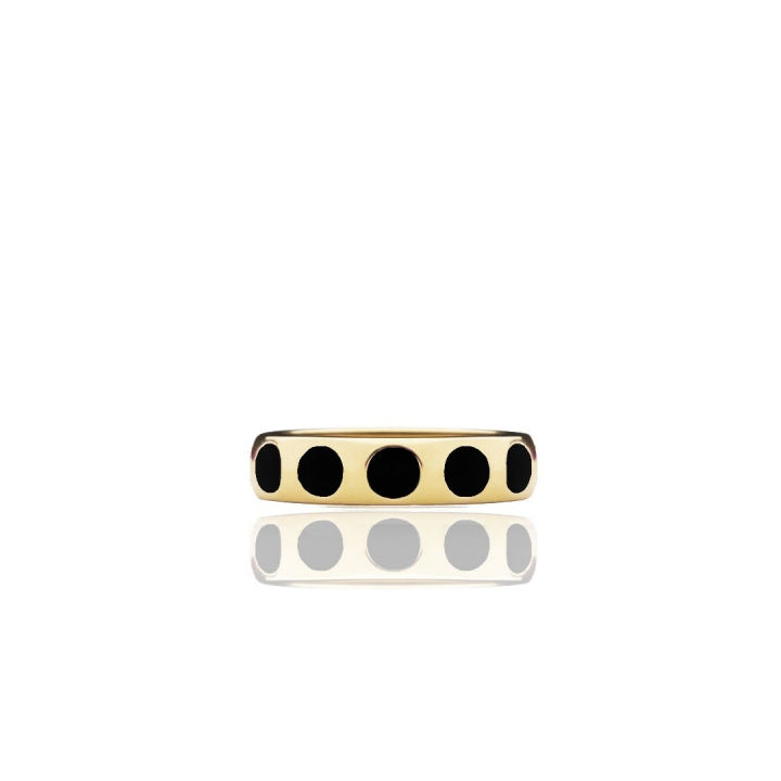 Dottie ring black gold in der Gruppe Ringe / Goldringe bei SCANDINAVIAN JEWELRY DESIGN (R2113GEBL)