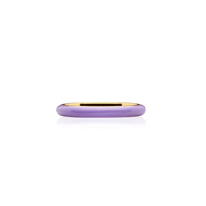 Enamel thin ring purple (gold) in der Gruppe Ringe / Goldringe bei SCANDINAVIAN JEWELRY DESIGN (R2140GEPU)