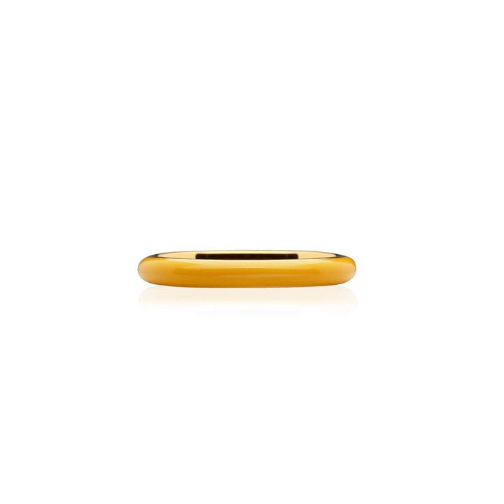 Enamel thin ring yellow (gold) in der Gruppe Ringe / Goldringe bei SCANDINAVIAN JEWELRY DESIGN (R2140GPEY)